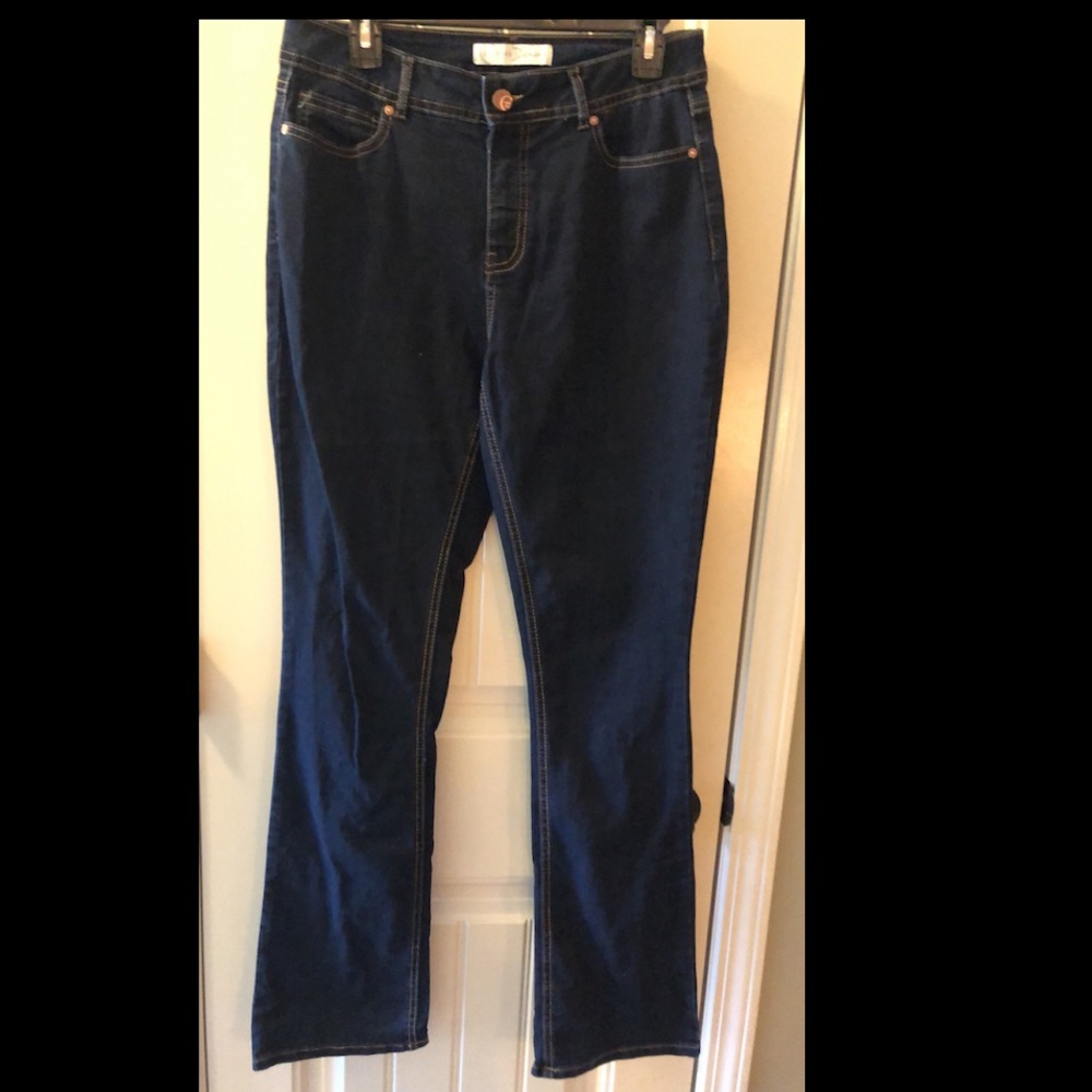 3/$10 ~ CATO brand dark jean boot cut size 10